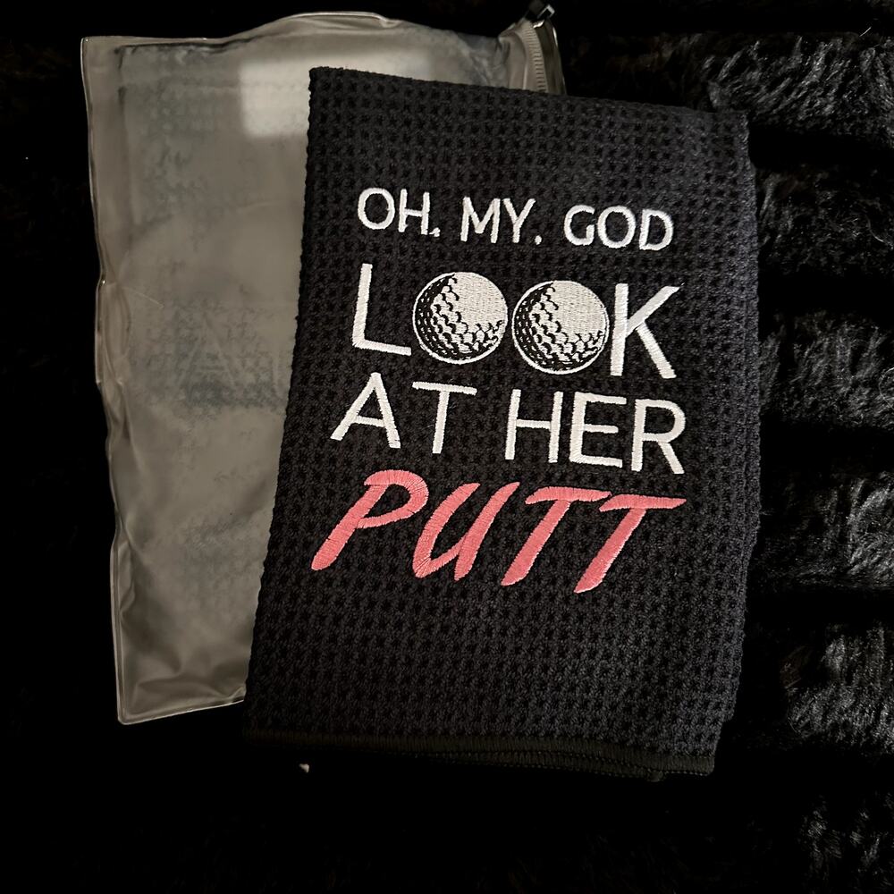 Look at Her Putt Golf Towel NEW